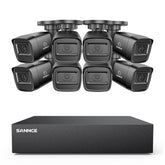 5MP 8-Channel Wired Security DVR System with 8pcs 2MP Outdoor Bullet CCTV Cameras, Smart Human / Vehicle / Motion Detection